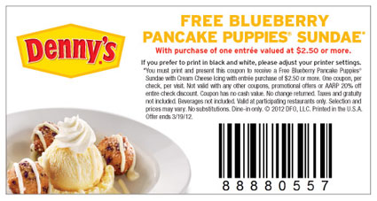 Free Pancake Puppies Sundae at Denny’s